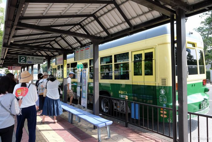 外宮前のバス乗り場