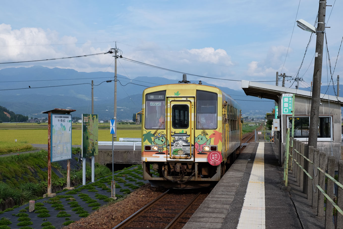 普通列車の福井行き 730D。