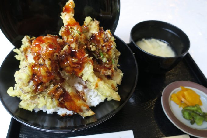 昼飯のまいたけ天丼 (Canon PowerShot G9X)